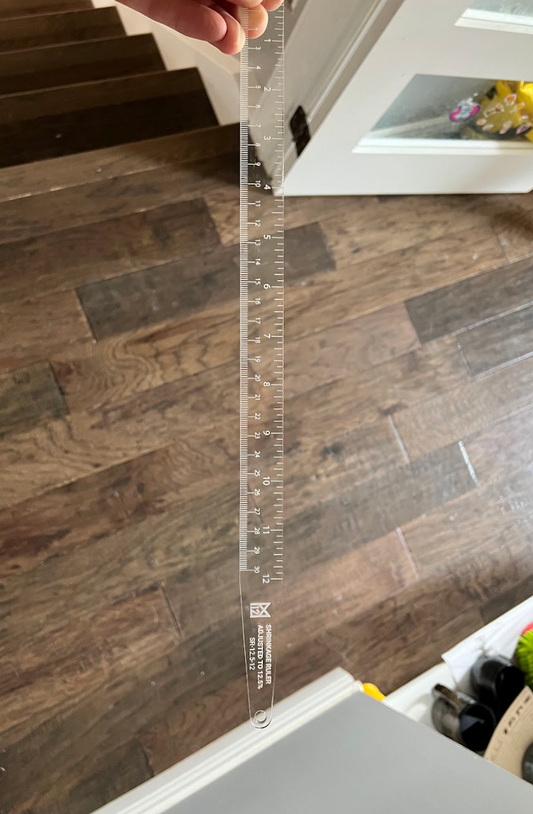 12.5% Shrinkage Ruler